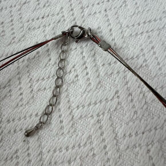 Vintage Resin Art Glass Clasp Closure Necklace Statement Piece - Picture 11 of 15